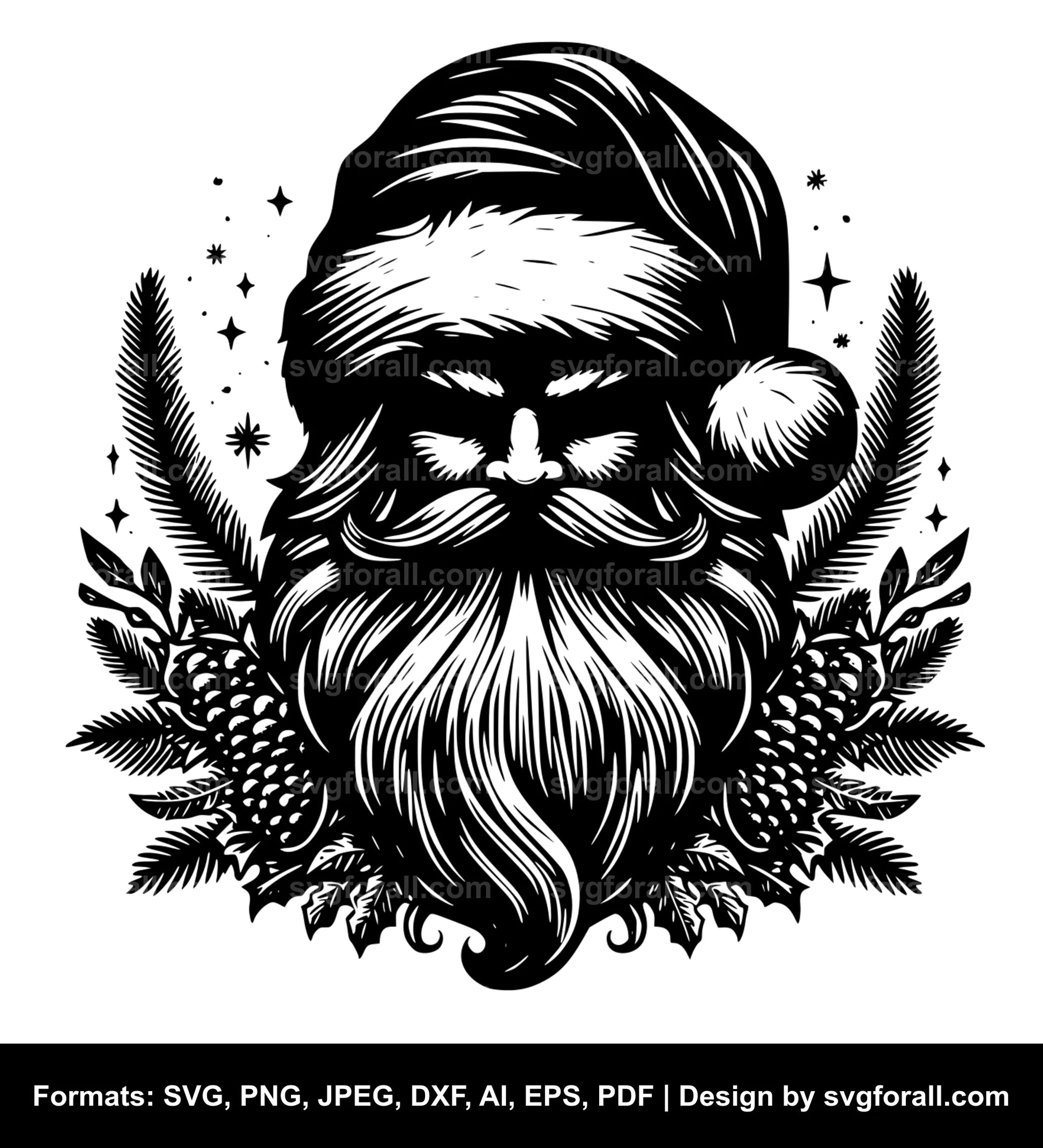 Santa Hat Black SVG