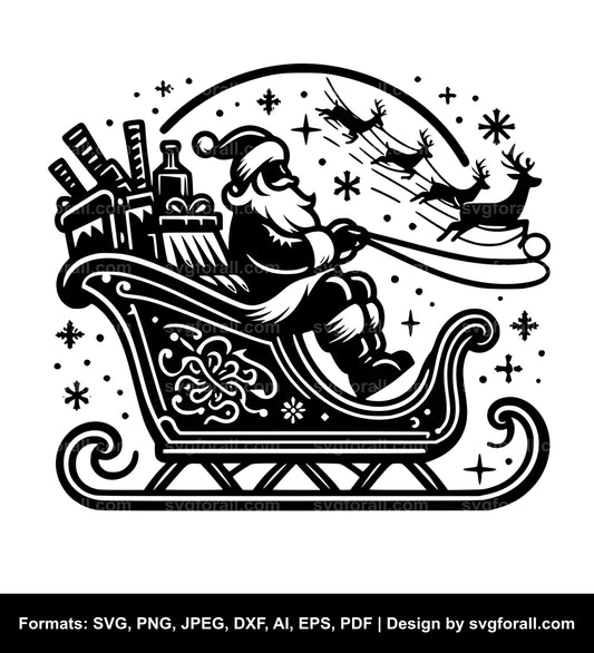 Santa Sleigh SVG