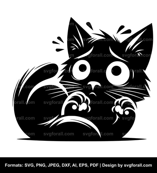 Scared Cat Cricut SVG