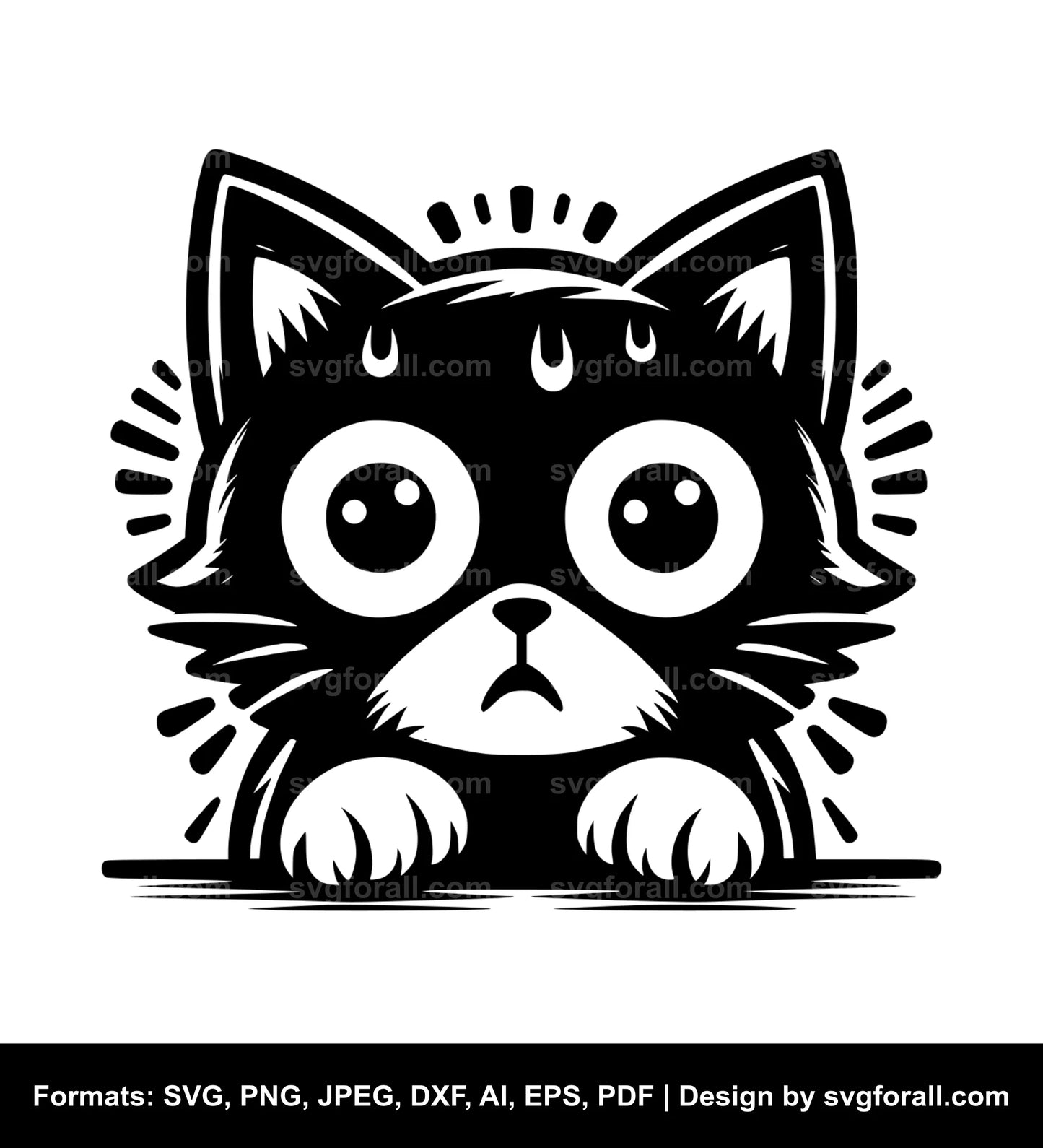 Scared Cat SVG