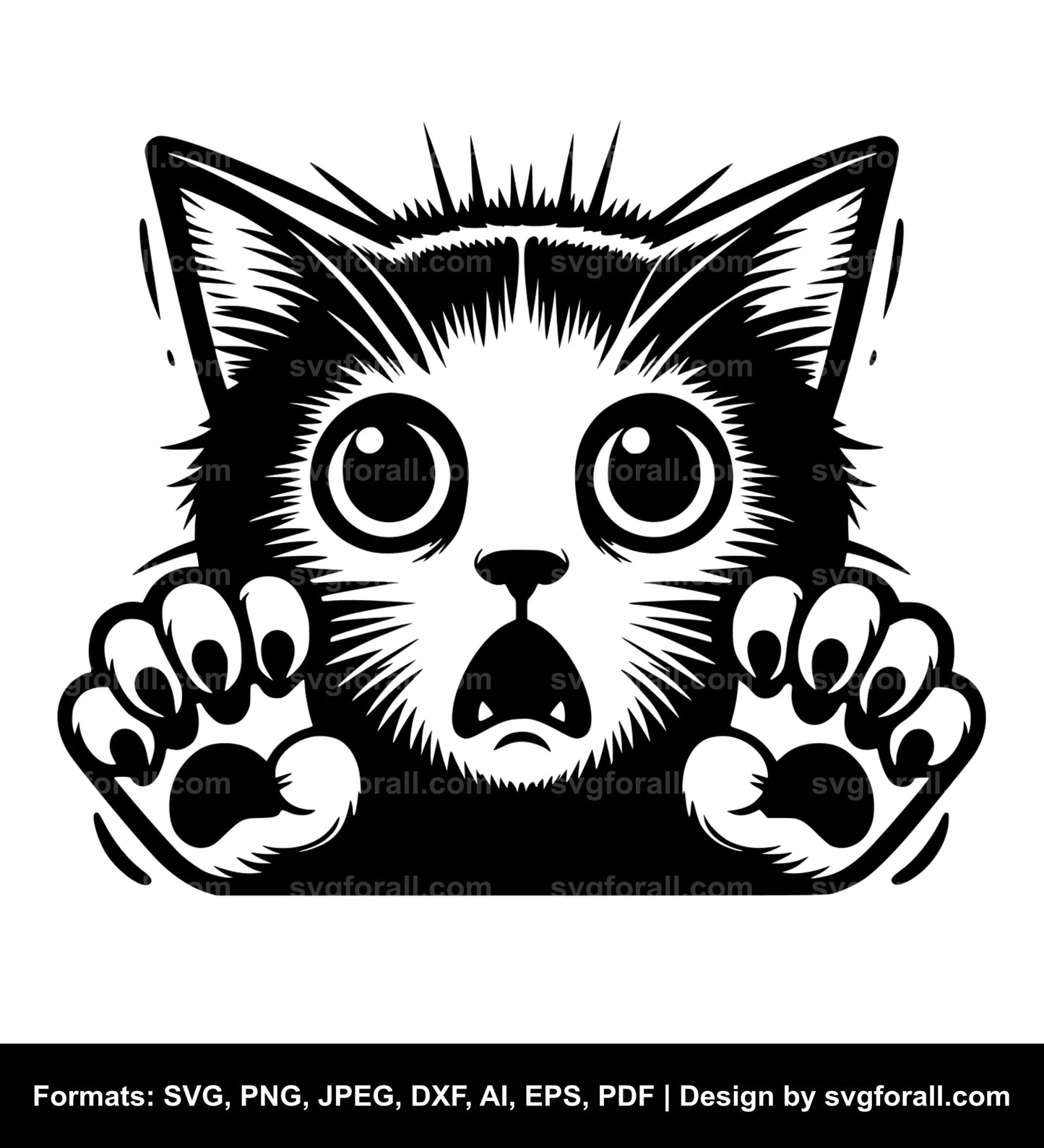 Scared Cat SVG File