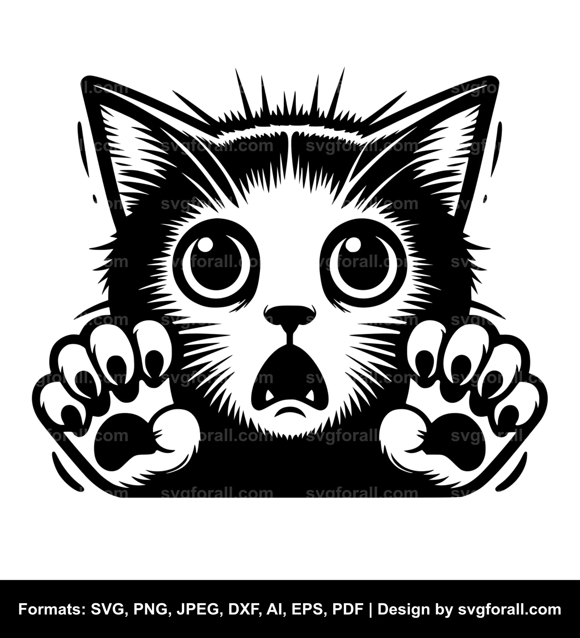 Scared Cat SVG File