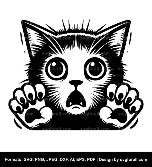 Scared Cat SVG File