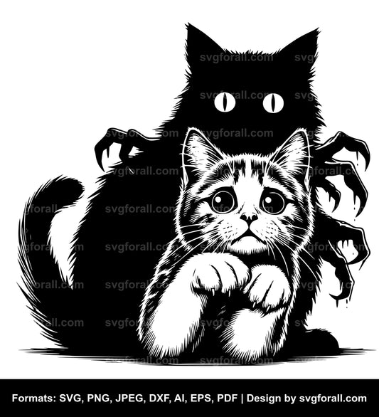 Scared Cat SVG PNG