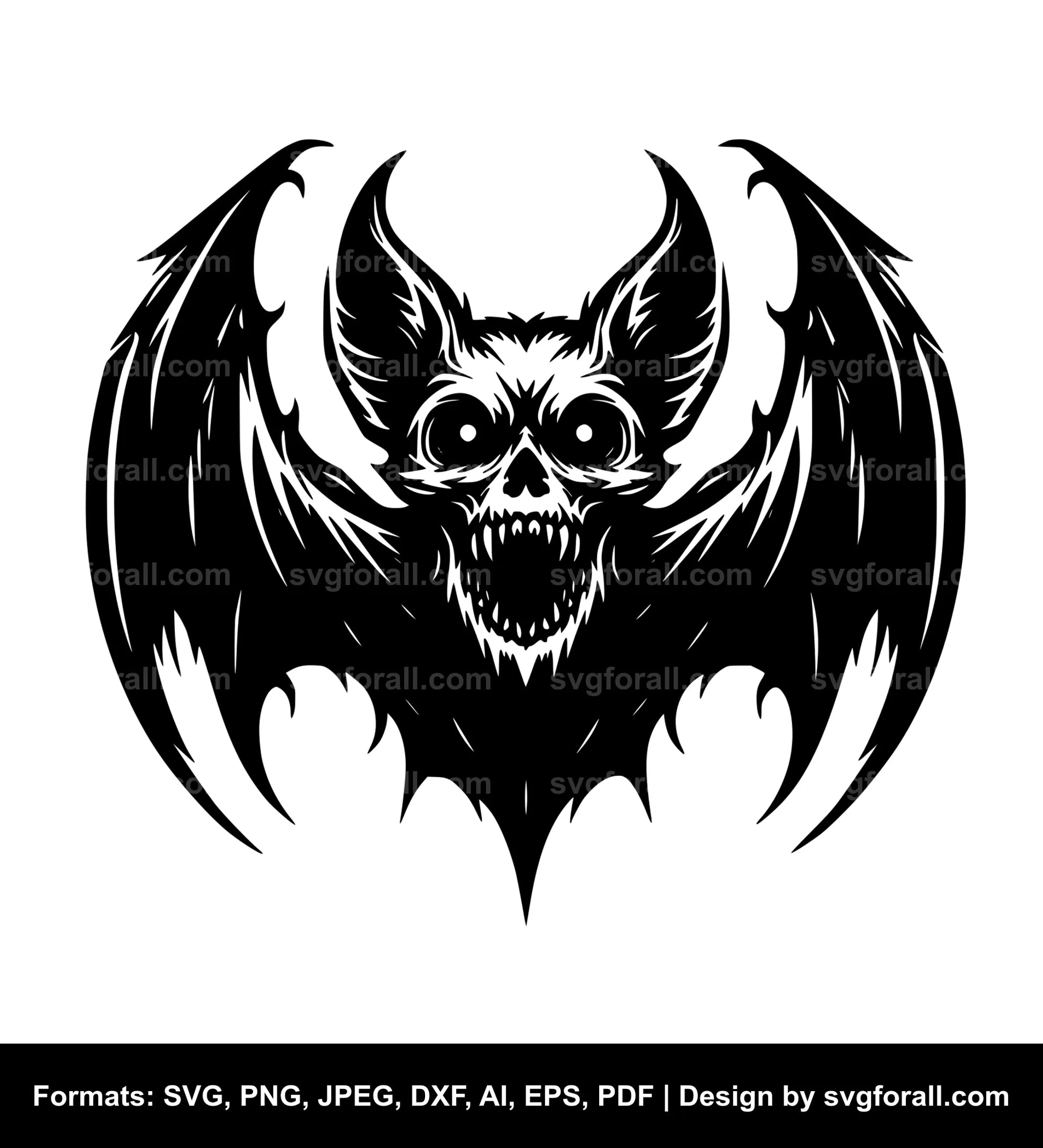 Scary Bat SVG Design