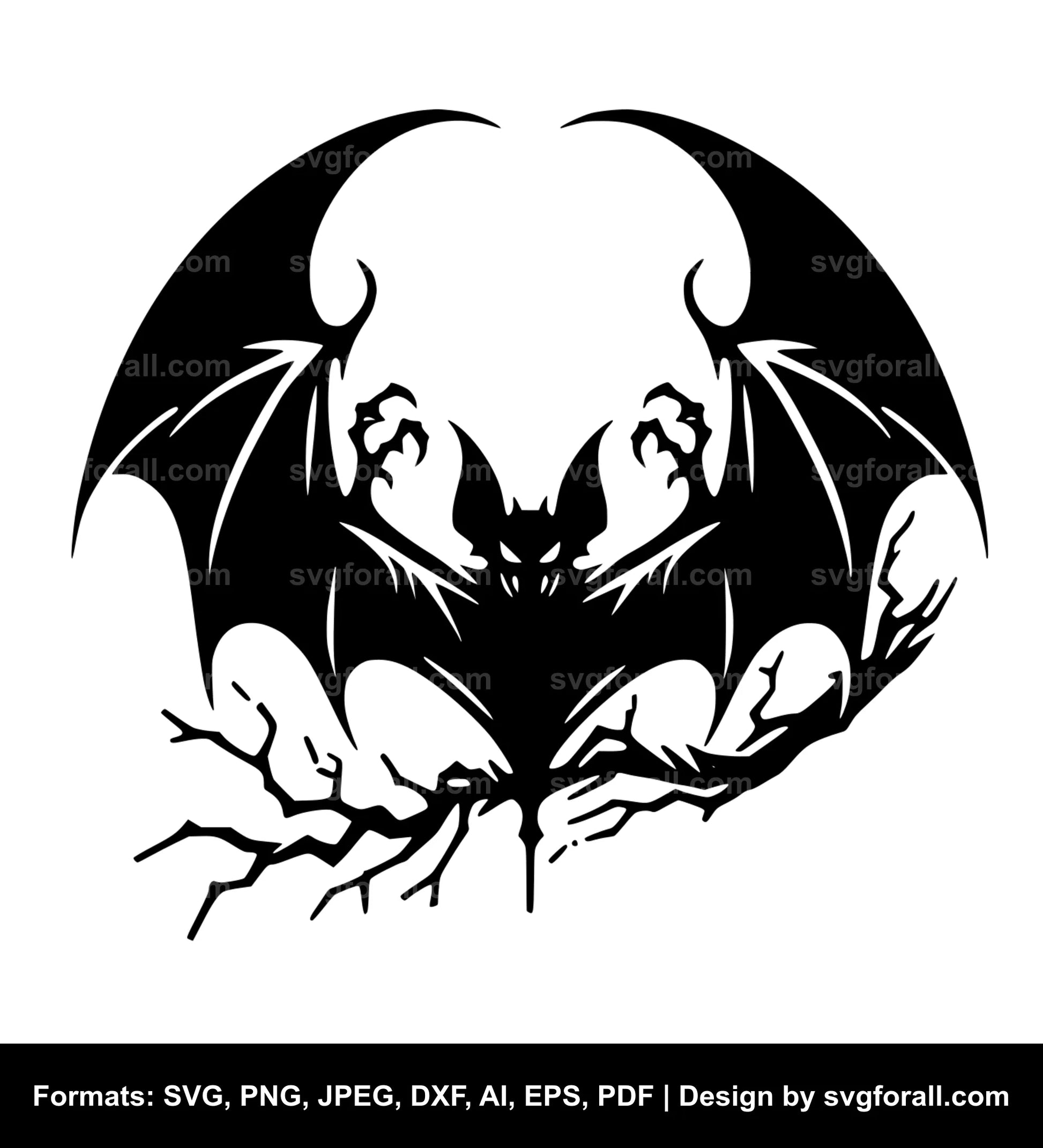 Scary Bat SVG PNG