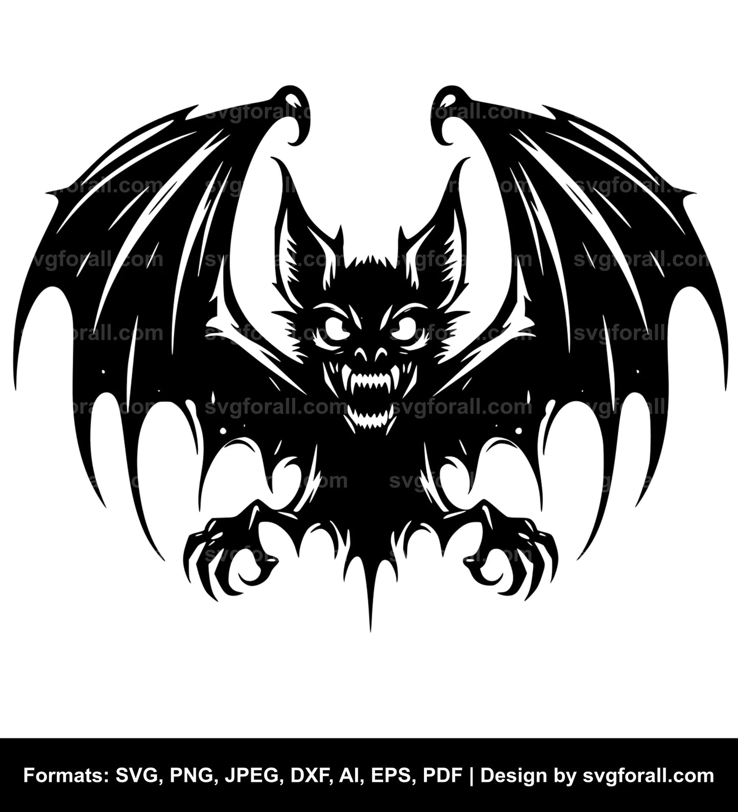 Scary Bat SVG Vector