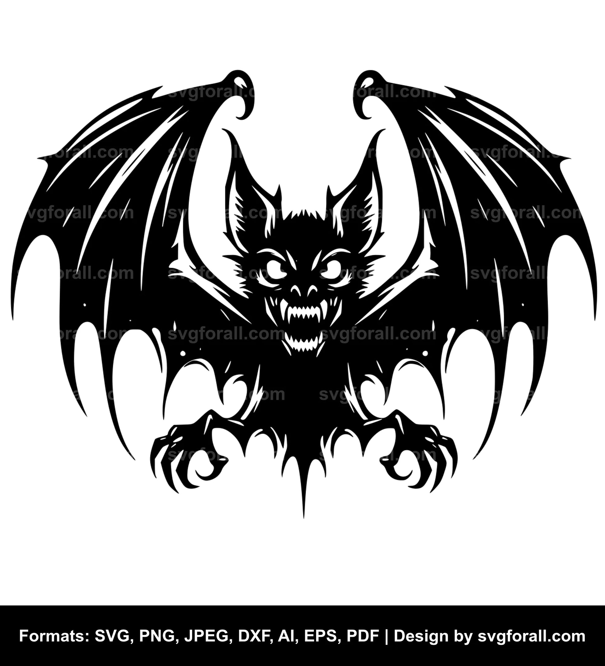 Scary Bat SVG Vector