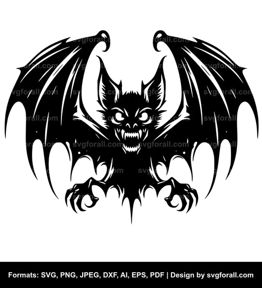 Scary Bat SVG Vector