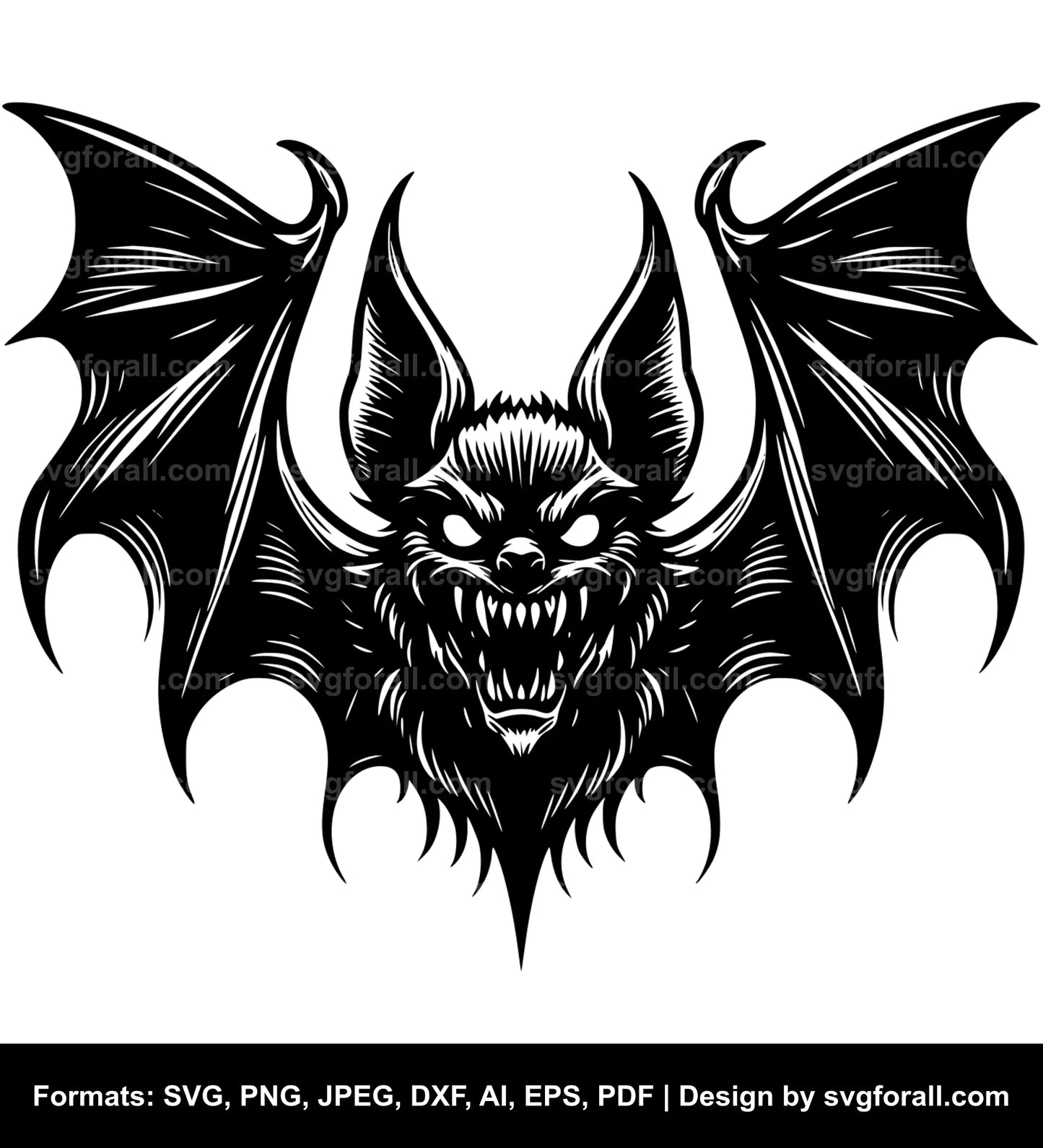 Scary Bat Vector SVG