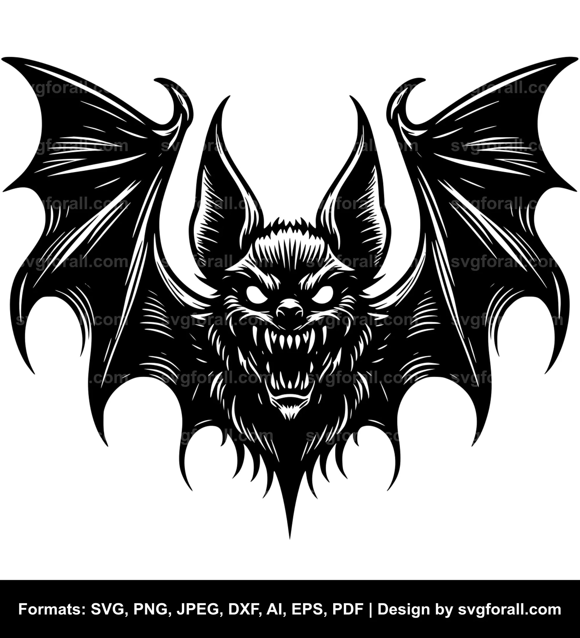 Scary Bat Vector SVG