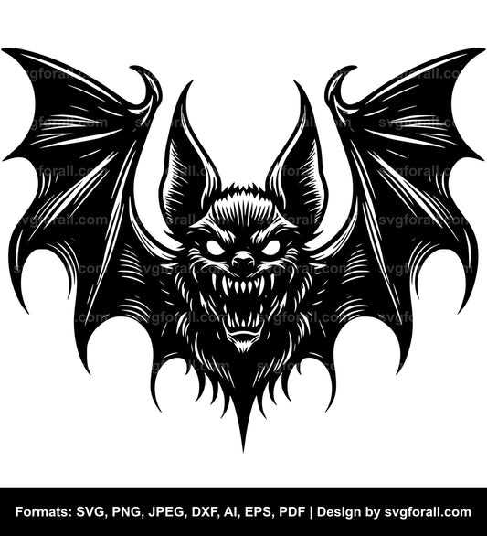 Scary Bat Vector SVG