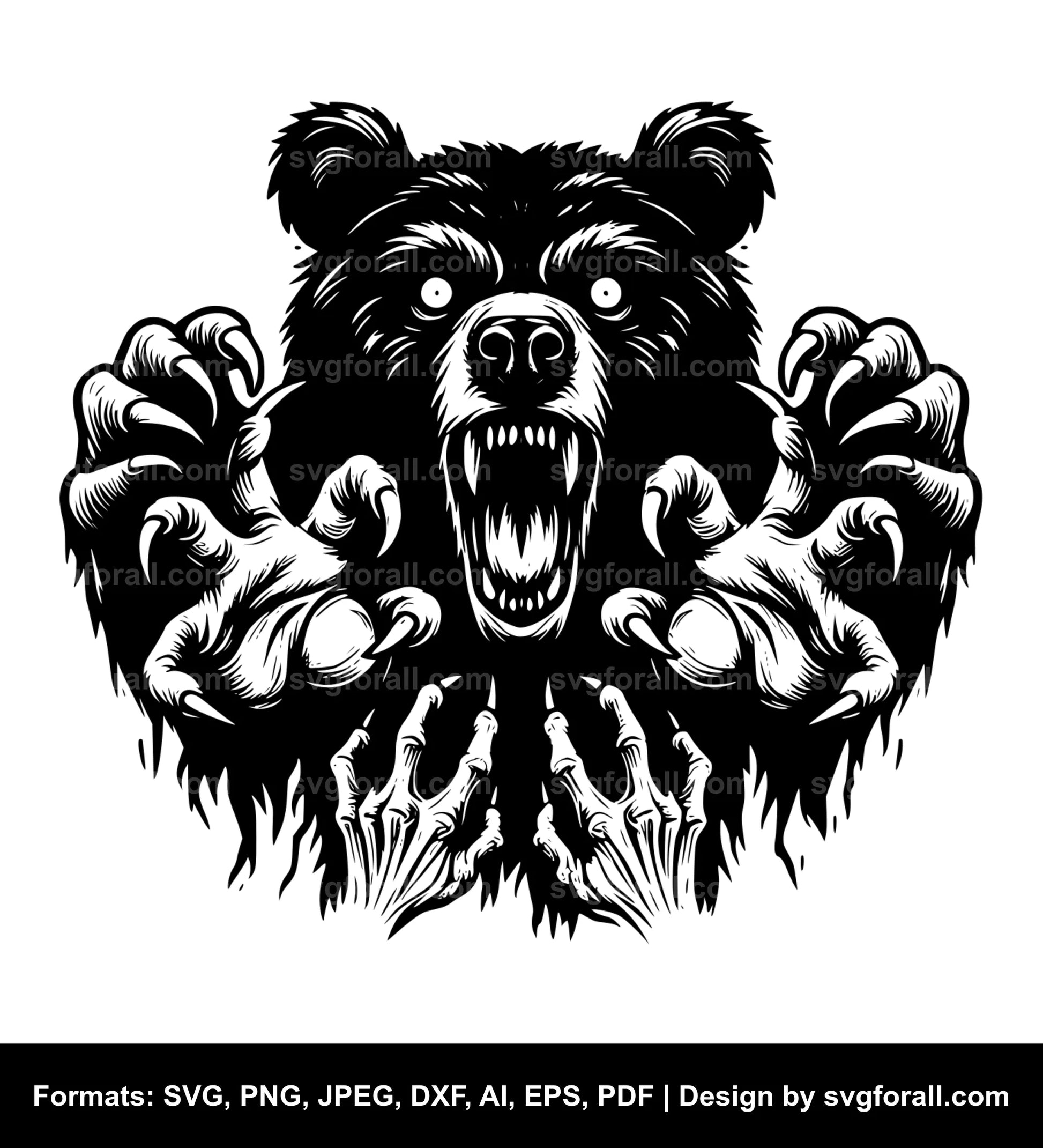 Scary Bear Cricut SVG