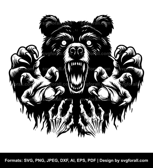 Scary Bear Cricut SVG