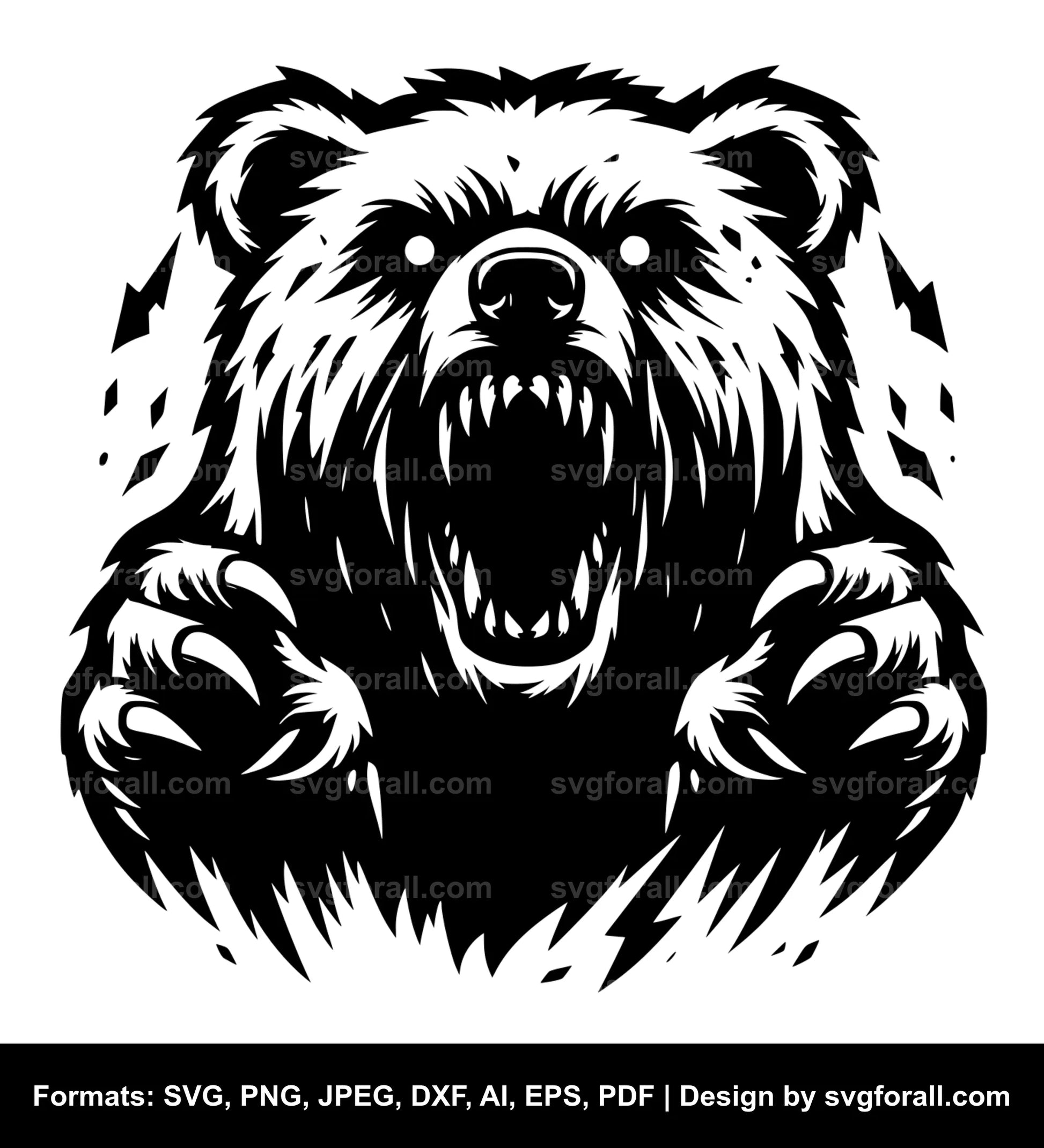 Scary Bear SVG