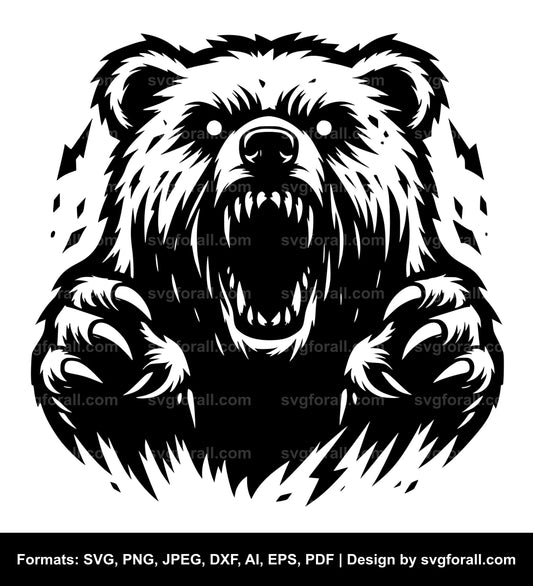 Scary Bear SVG