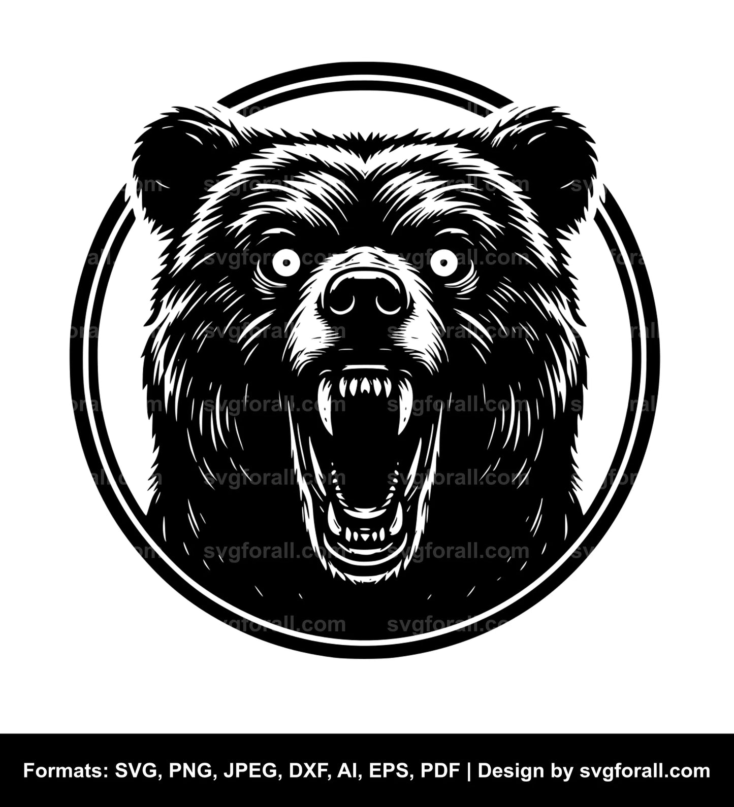 Scary Bear SVG Cut File