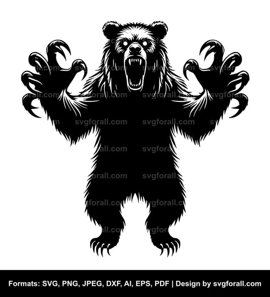 Scary Bear SVG Design