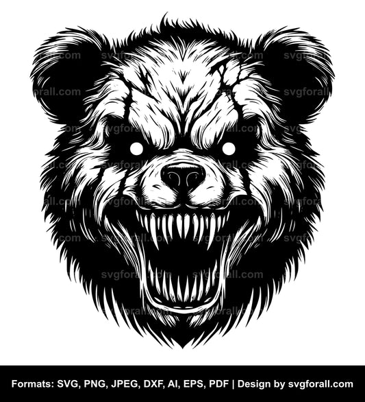 Scary Bear SVG File