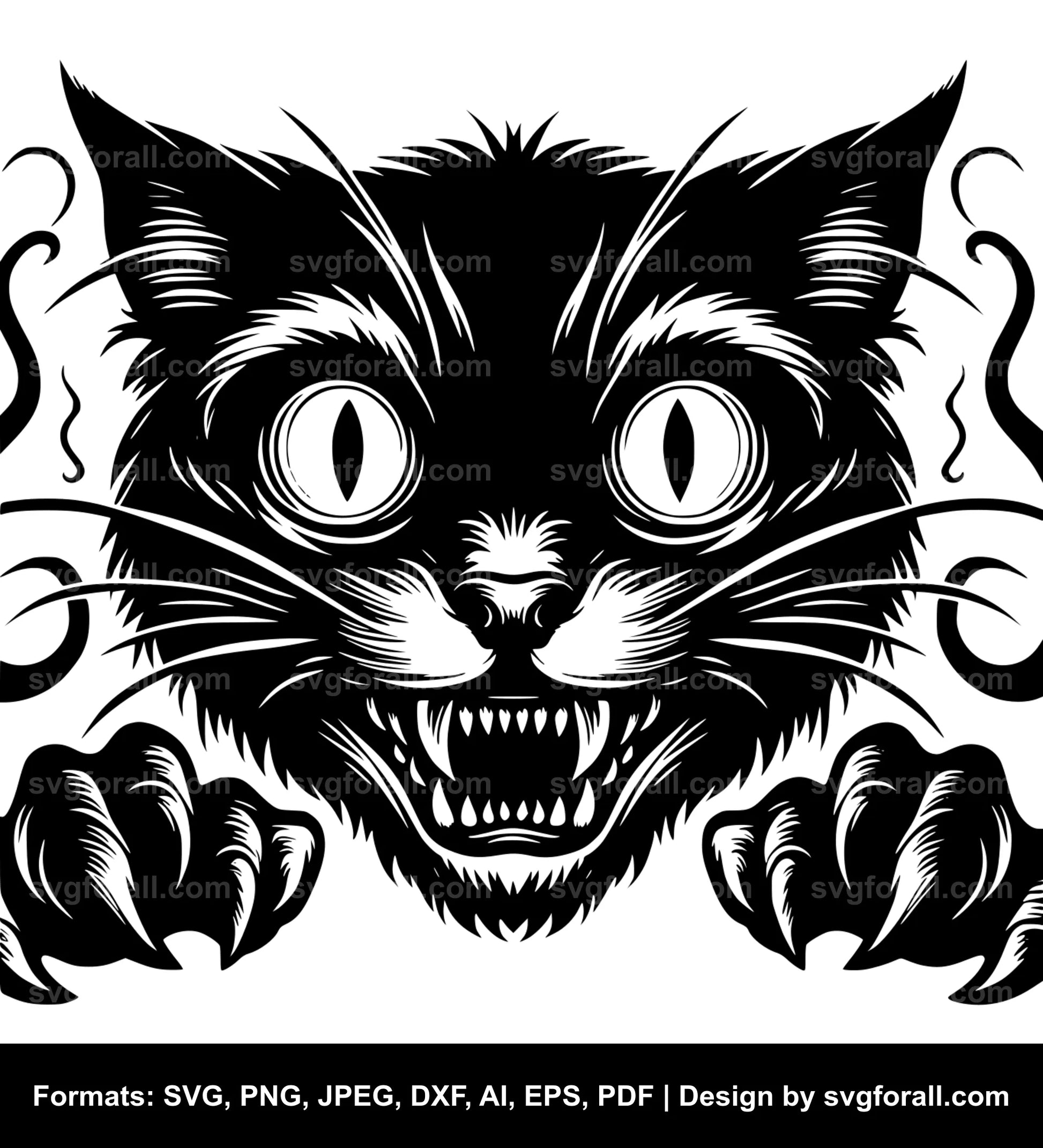 Scary Cat SVG File