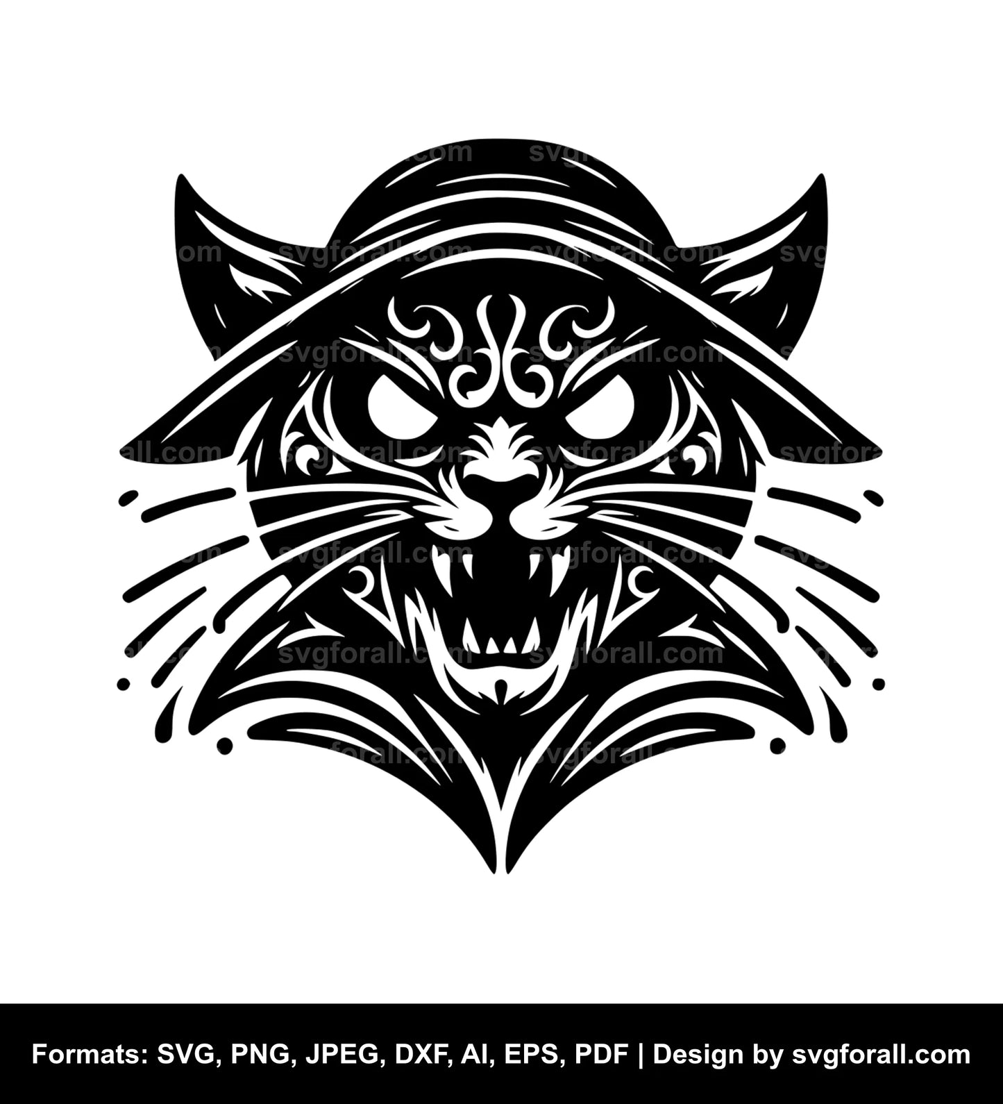 Scary Cat Vector SVG