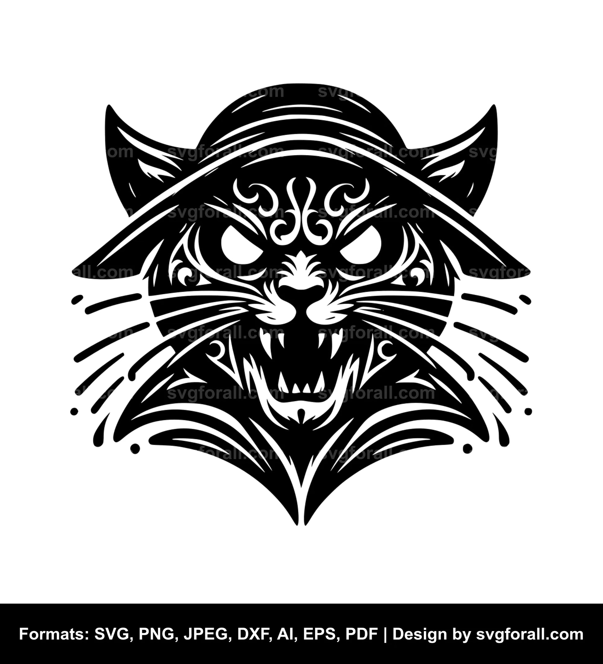 Scary Cat Vector SVG