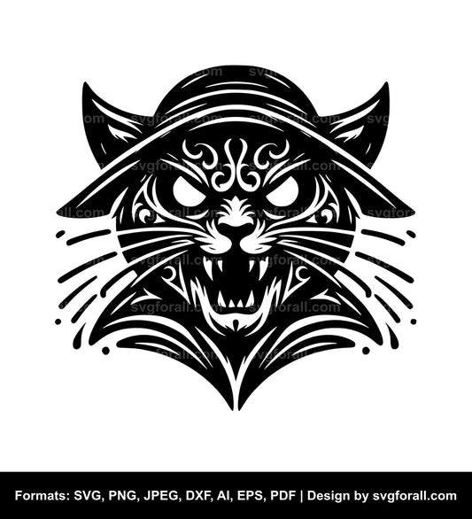 Scary Cat Vector SVG