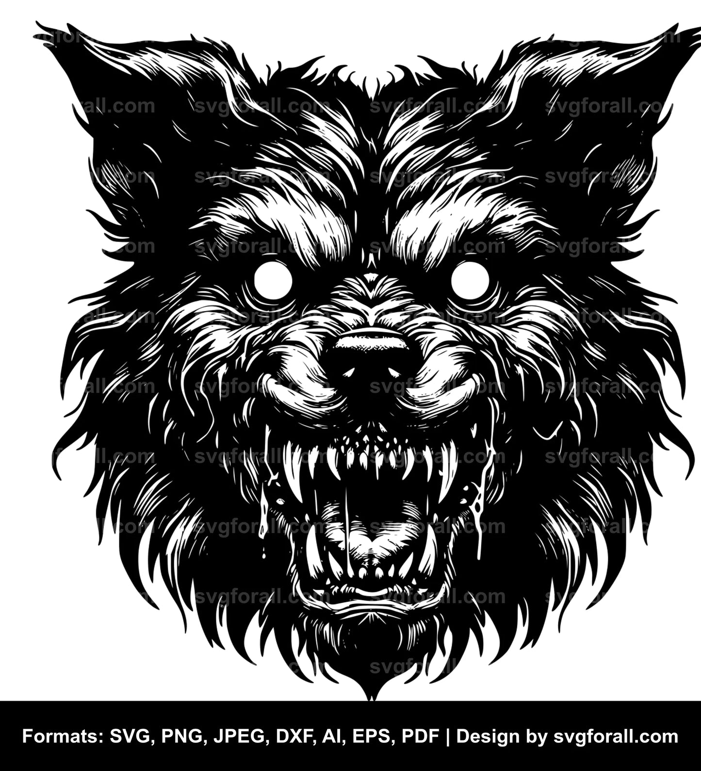 Scary Dog SVG Design