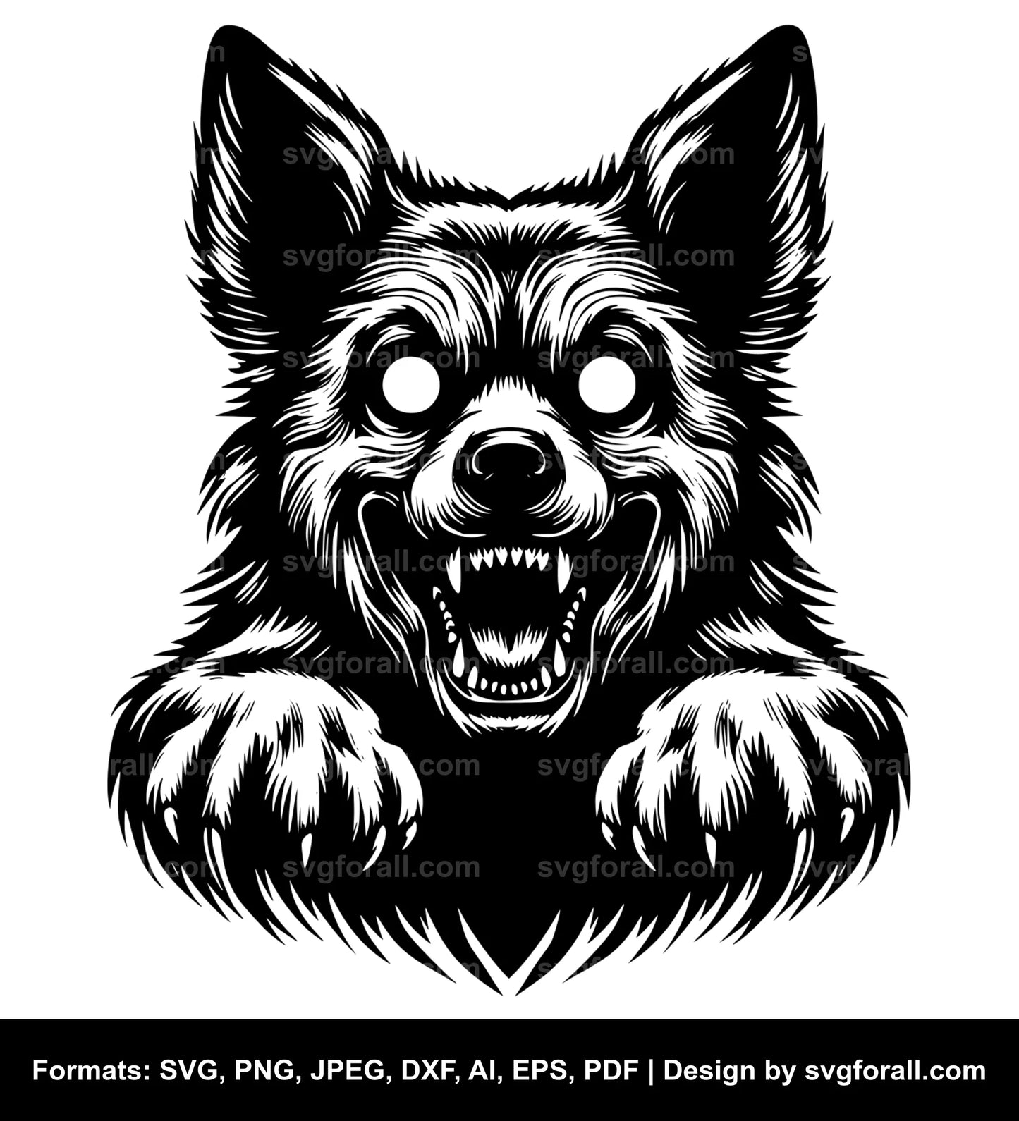 Scary Dog SVG File