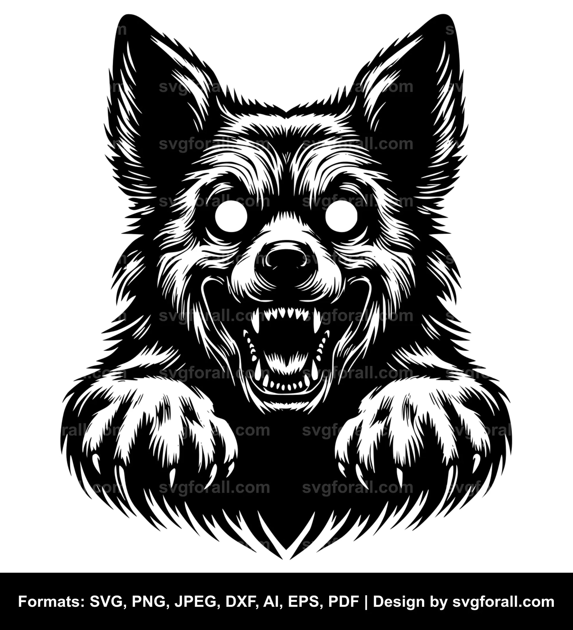 Scary Dog SVG File