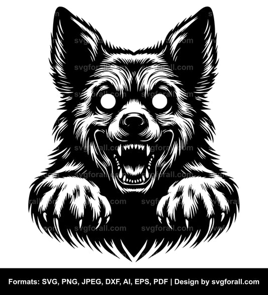 Scary Dog SVG File