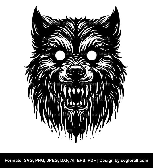 Scary Dog SVG Vector