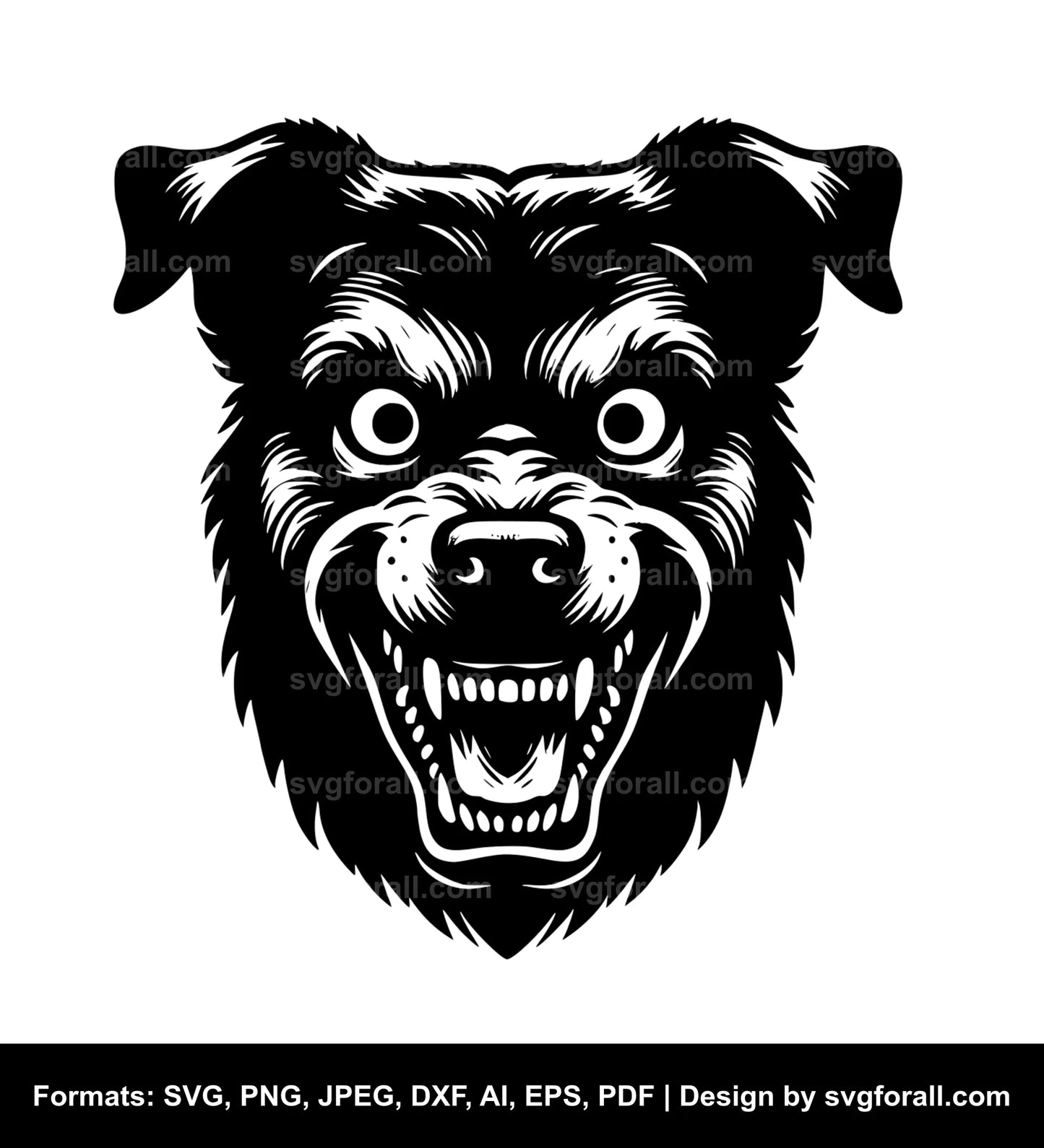 Scary Dog Vector SVG