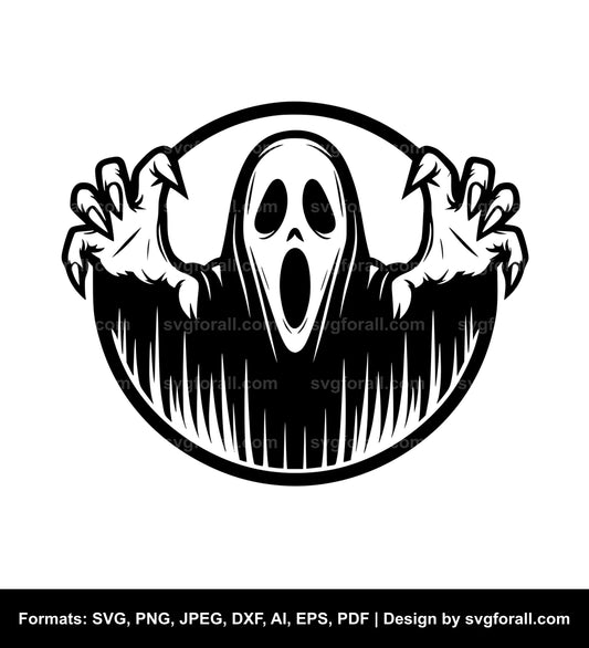 Scary Ghost Clipart SVG