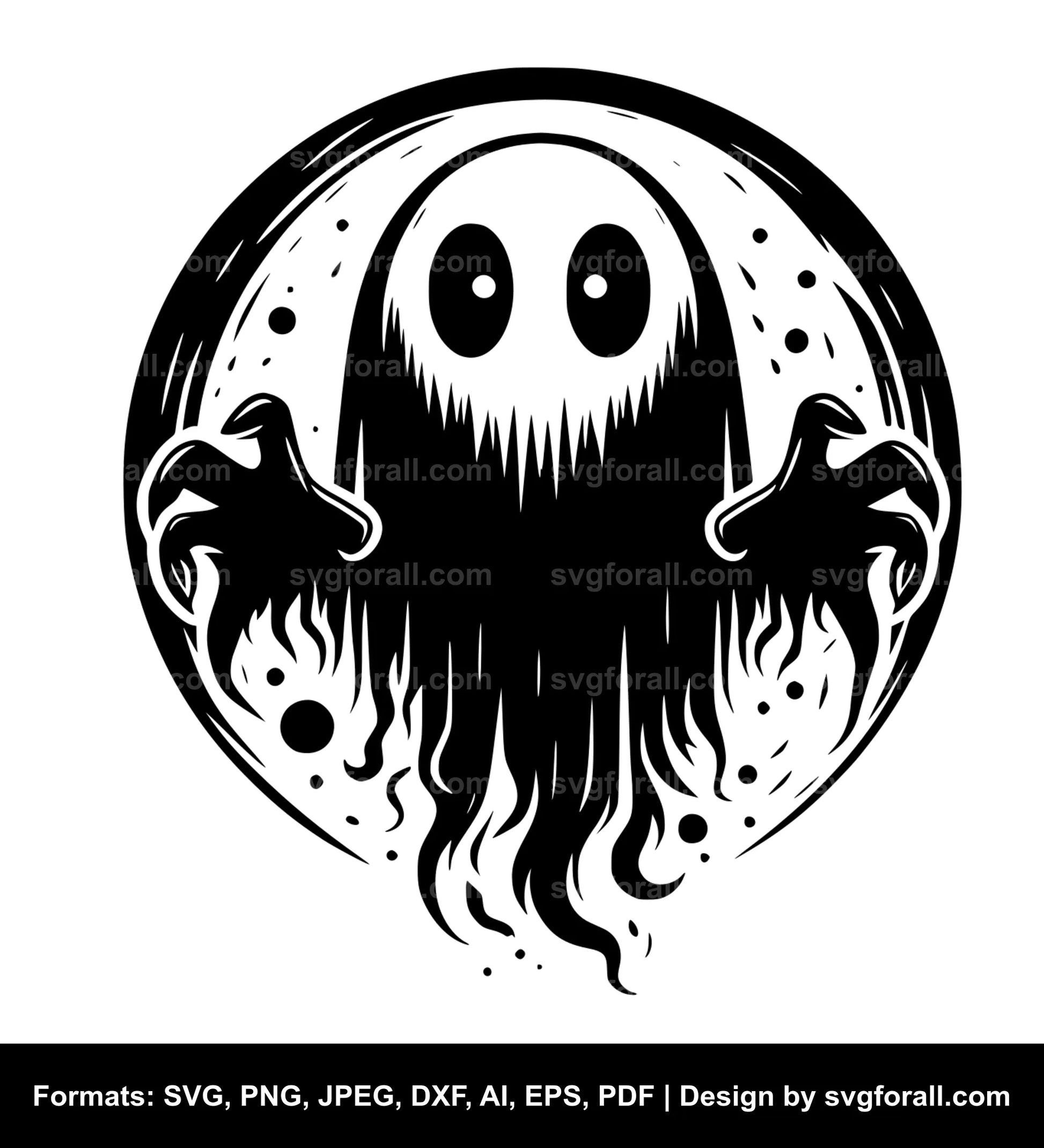 Scary Ghost SVG Design