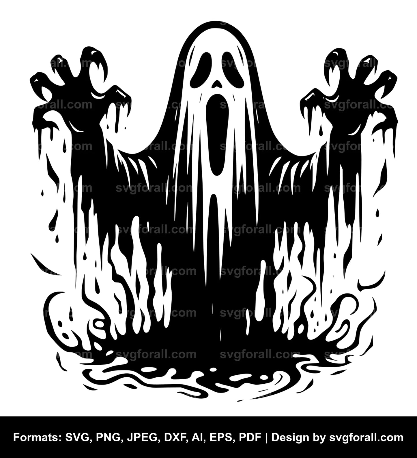 Scary Ghost SVG File