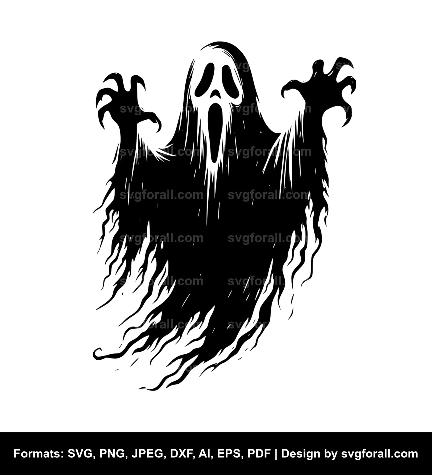 Scary Ghost SVG PNG