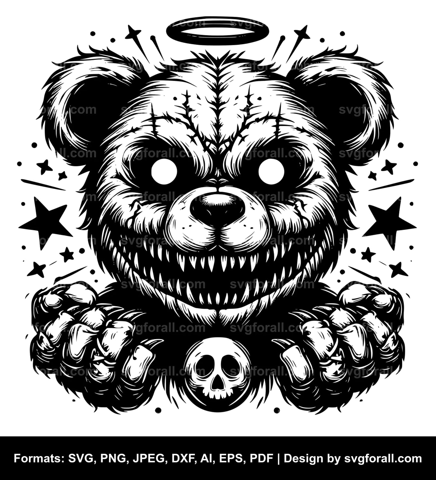 Scary Teddy Bear SVG