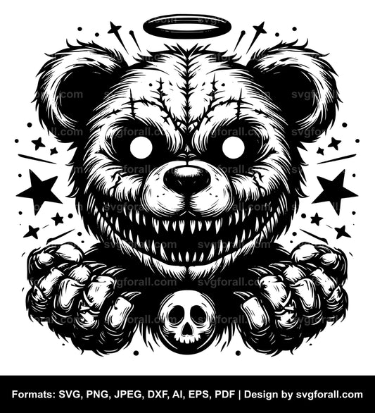 Scary Teddy Bear SVG