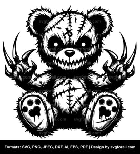 Scary Teddy Bear SVG