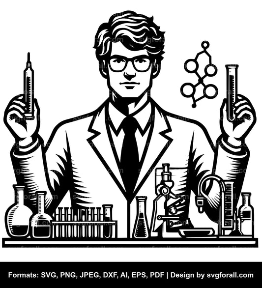 Scientist Black SVG