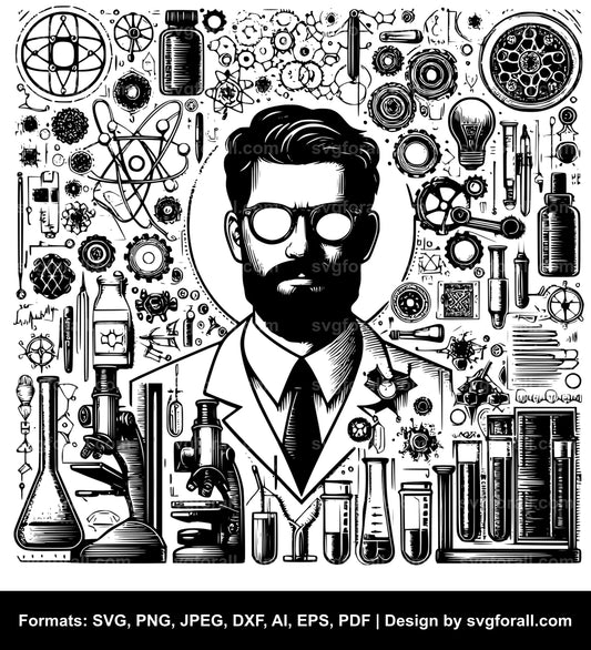 Scientist SVG Clipart