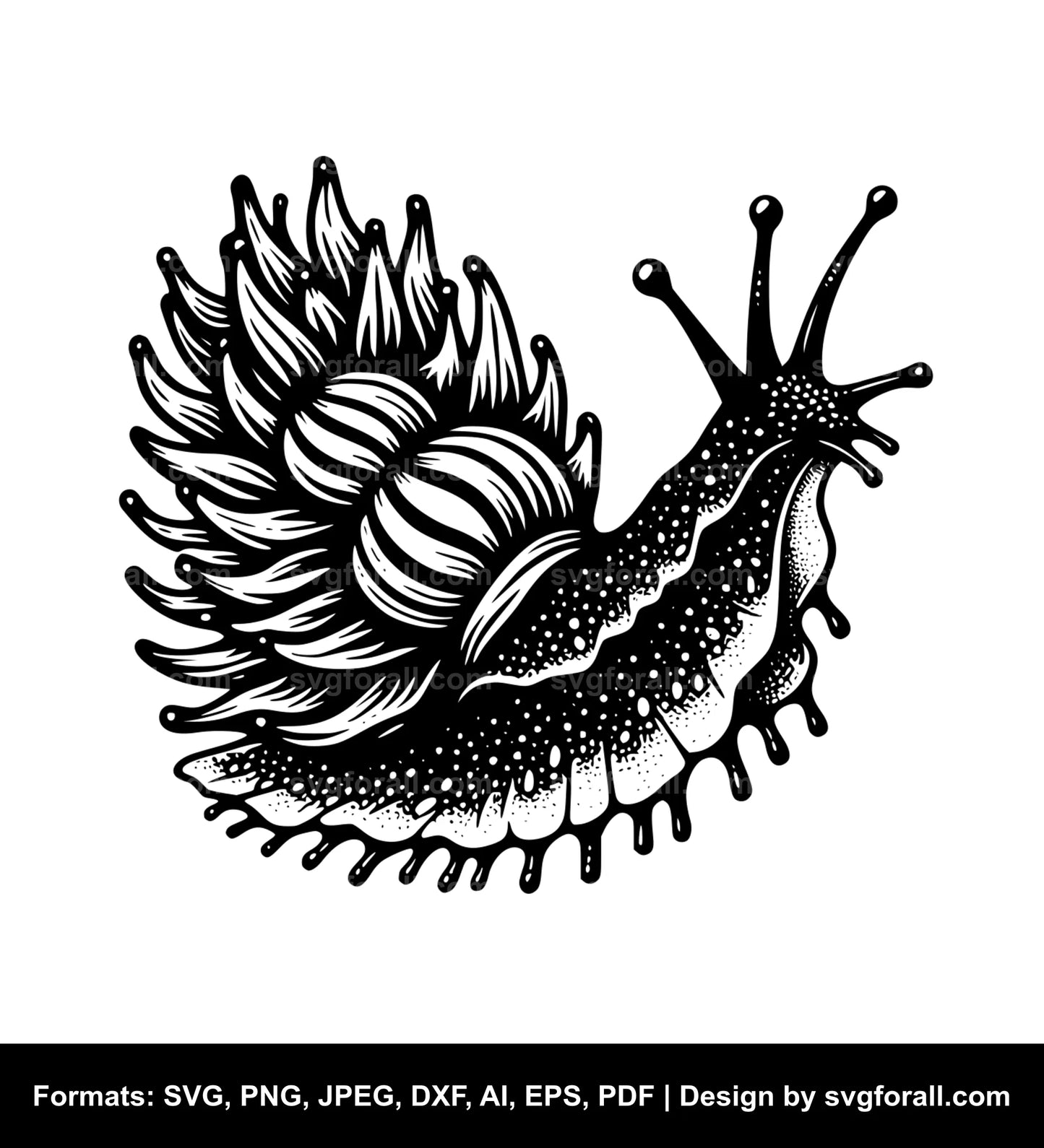 Sea Slug Black SVG