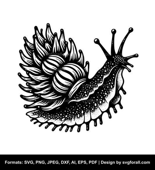 Sea Slug Black SVG