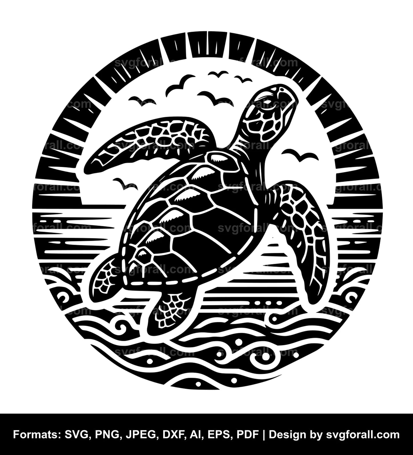 Sea Turtle SVG PNG