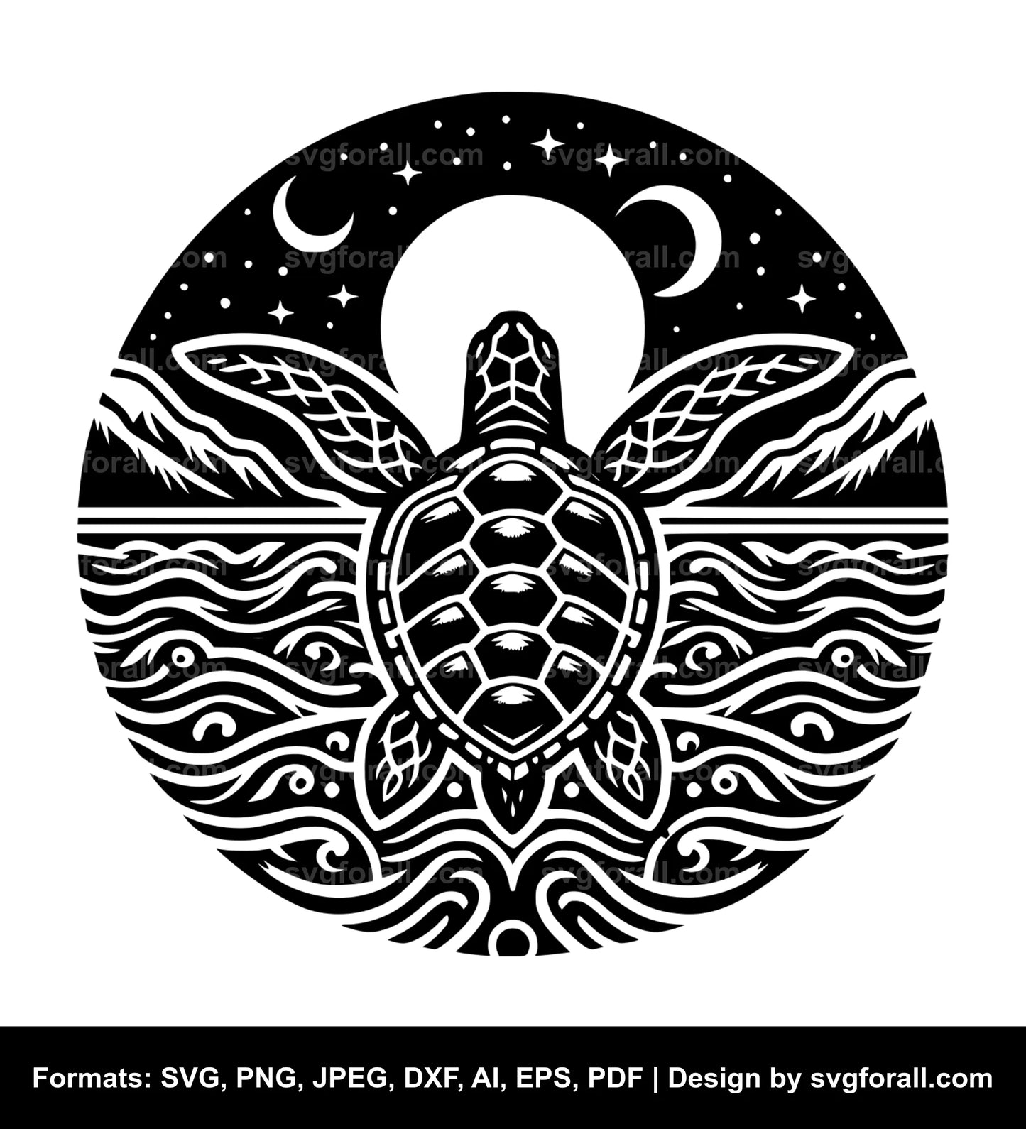 Sea Turtle SVG Vector