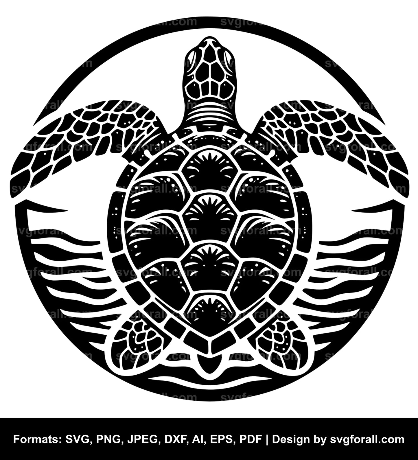 Sea Turtle Vector SVG