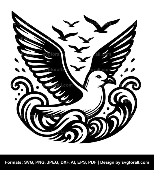 Seagull Black SVG