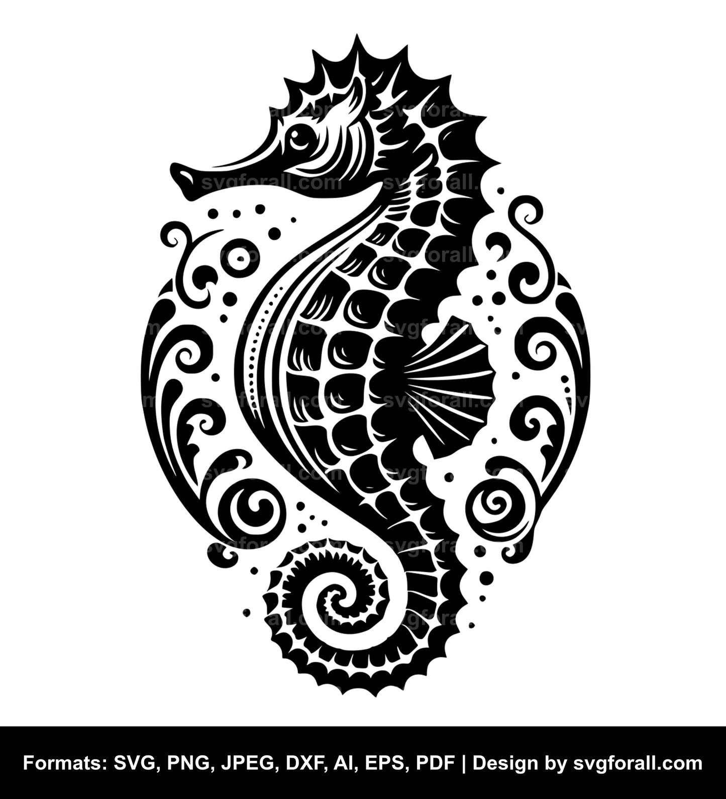 Seahorse SVG Clip Art