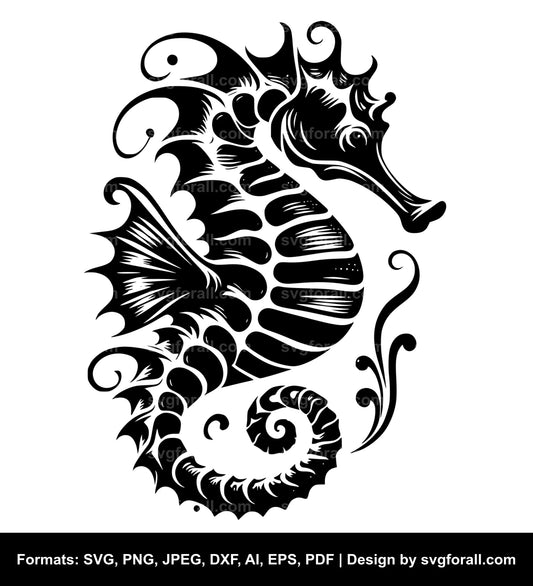 Seahorse SVG Design